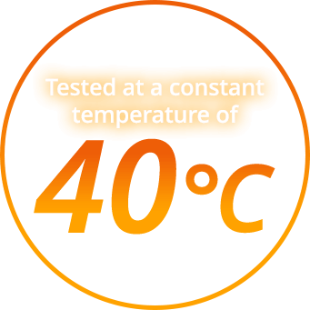 Tested under full load at 40°C